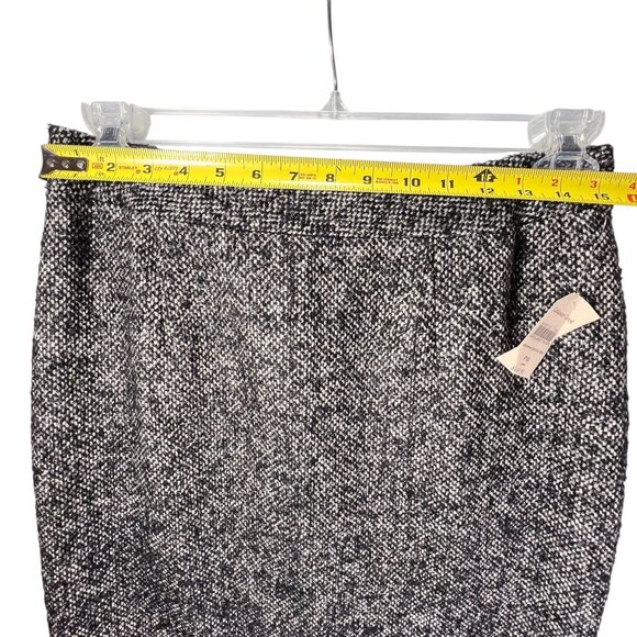 NWT Coldwater Creek Tweed Shimmer Pencil Skirt Black White Metallic Sparkles 10P - Picture 12 of 12